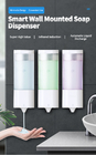 Hotel Bathroom Triple Shower Soap Dispenser Infrared Induction Low Voltage Warning